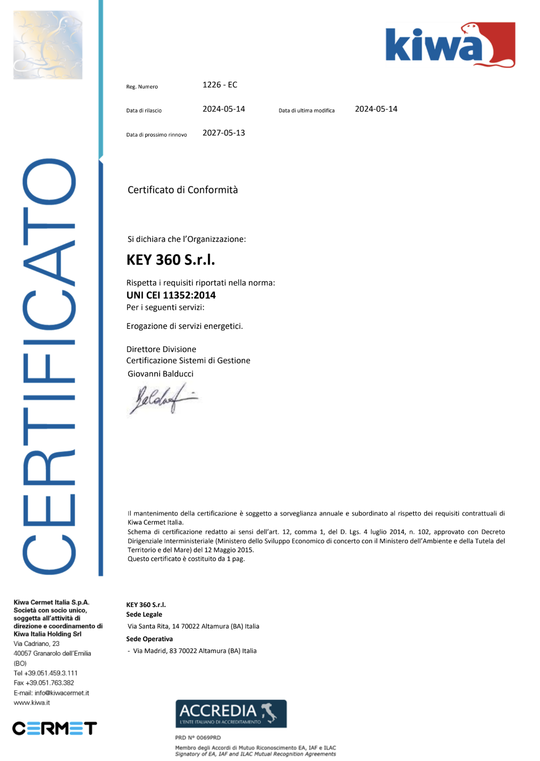 ESCo certificata